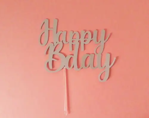 Topo de Bolo Happy Bday