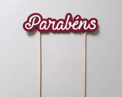 Topo de Bolo Parabéns