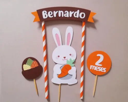Topo de Bolo Páscoa Coelhinho