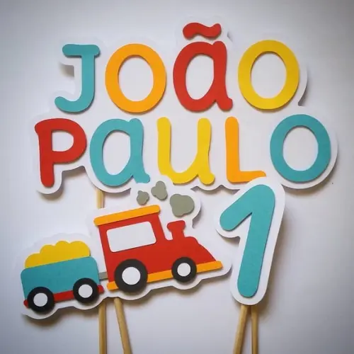 Topo de Bolo Trenzinho