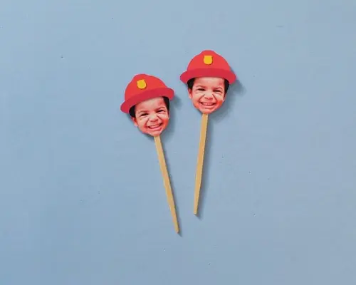 Topper Foto de Rostinho Carinha Criança Bombeiro