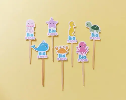 Topper Fundo do Mar Personalizado