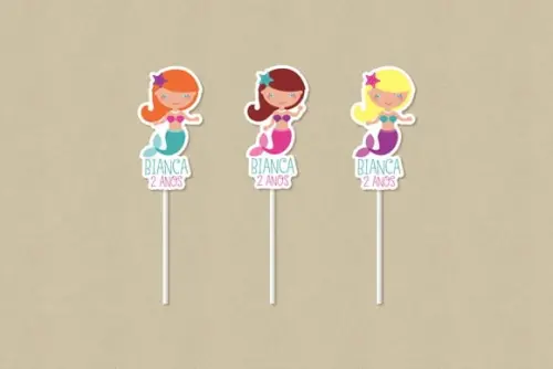 Topper Personalizado Sereia