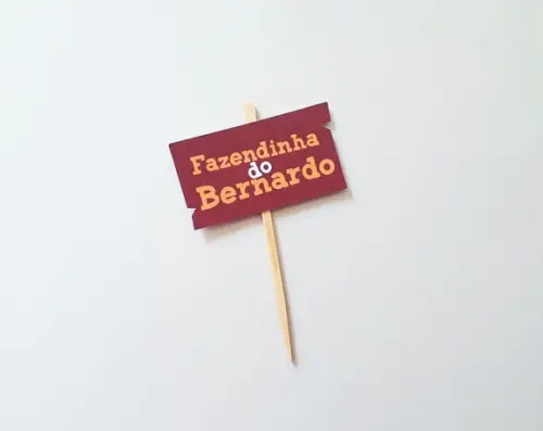 Topper Placa Fazendinha