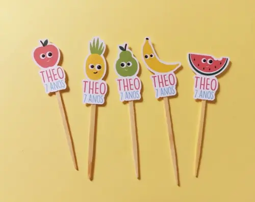 Topper Picnic Frutas Personalizado