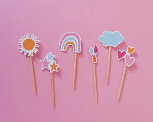 Mini Topper Arco Íris Boho