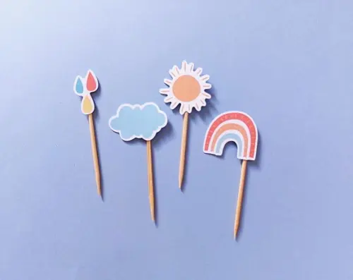 Mini Topper Arco-íris Boho