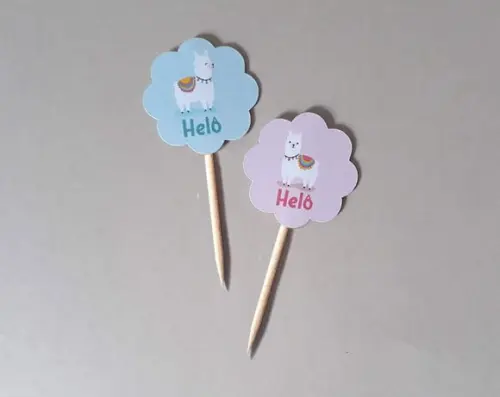 Mini Topper Personalizado Lhama