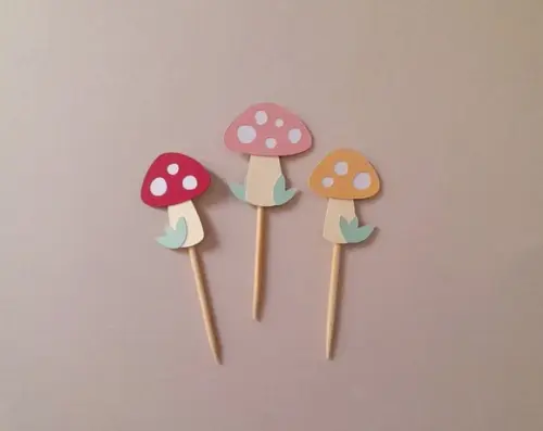 Mini Toppers Cogumelos em Camadas