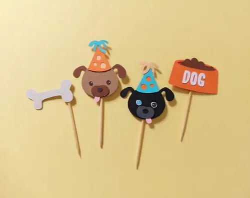 Mini Toppers Cachorrinhos em Camadas