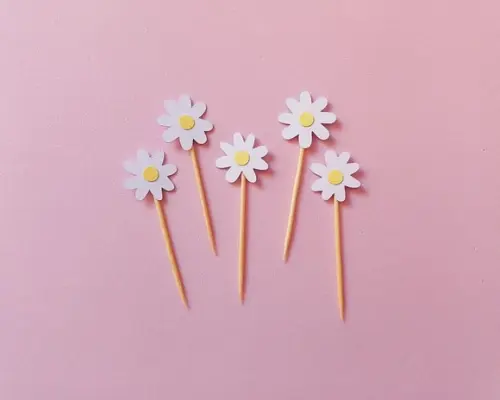 Mini Toppers Margaridinhas em Camadas