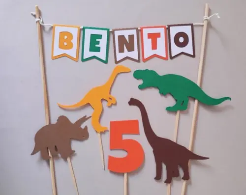 Kit Topo de Bolo Dinossauro