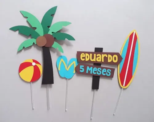 Kit Topo de Bolo Praia