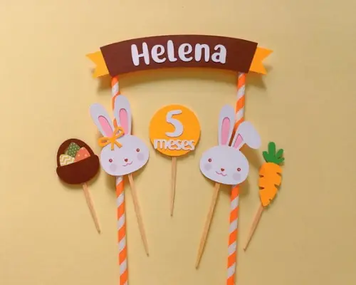 Kit Topo de Bolo Tema Páscoa