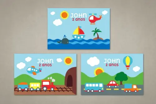 Rótulo Bolha de Sabão Meios de Transporte