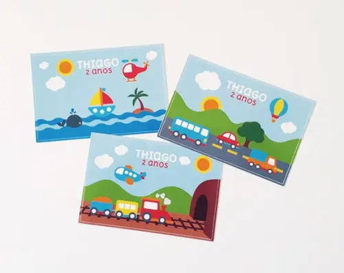 Rótulo Bolha de Sabão Meios de Transporte