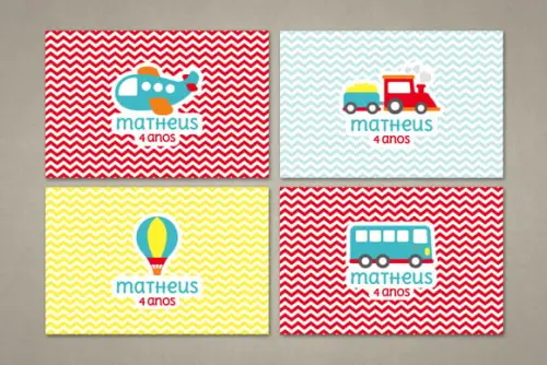 Rótulo para Bolha de Sabão Transportes