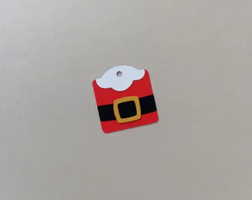 Tag para Presente de Natal Papai Noel em Camadas