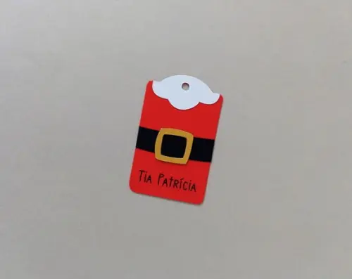 Tag Personalizada para Presente de Natal Papai Noel
