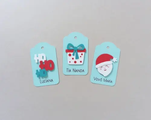 Tags Personalizadas para Presente de Natal em Camadas
