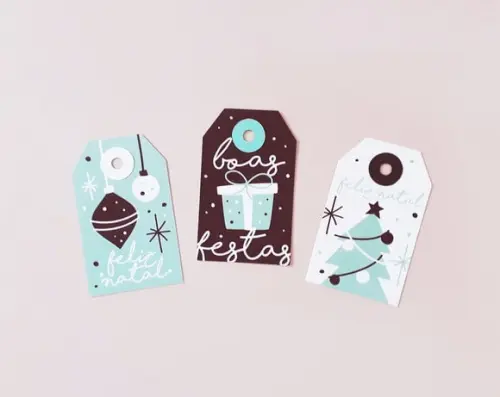 Tags para Presente de Natal Verde