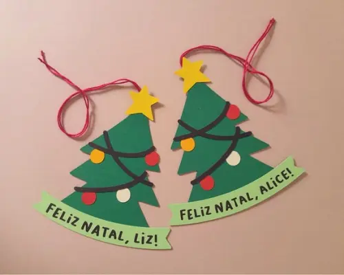 Tags Personalizadas para Presentes Árvore de Natal