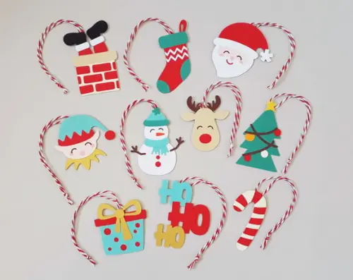 Kit com 10 Tags para Árvore ou Presentes de Natal em Camadas