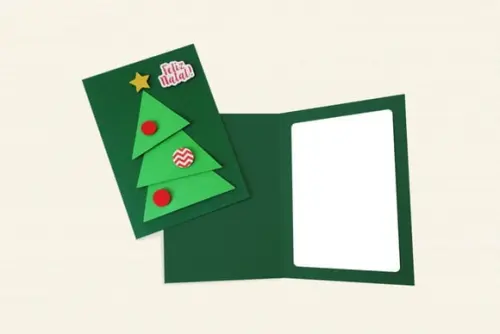 Kit com 10 Mini Cartões Árvore de Natal