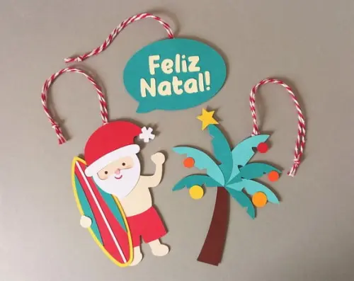 Kit com 3 Tags para Árvore ou Presentes de Natal em Camadas