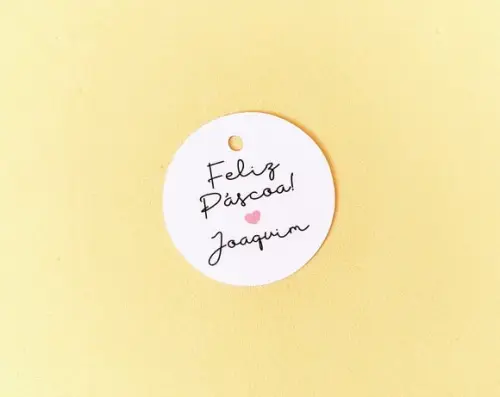 Tag Feliz Páscoa Personalizada