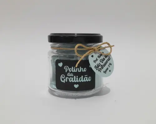 Presente Dia dos Professores com Tag - Potinho da Gratidão
