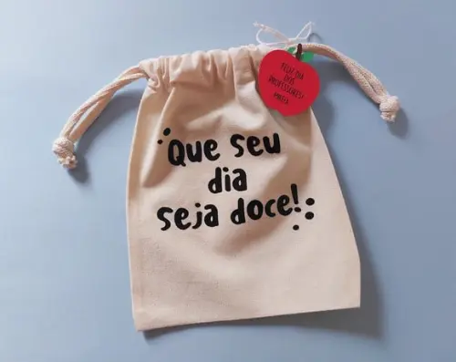 Saquinho com Tag Dia dos Professores