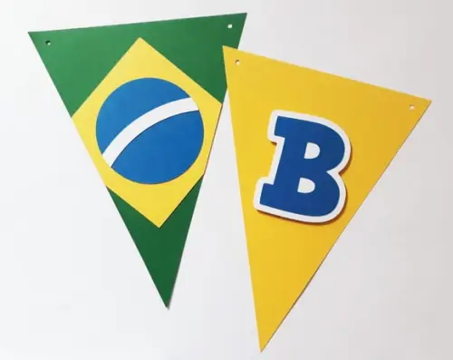 Bandeirola Brasil Copa - Valor Por Letra / Bandeira