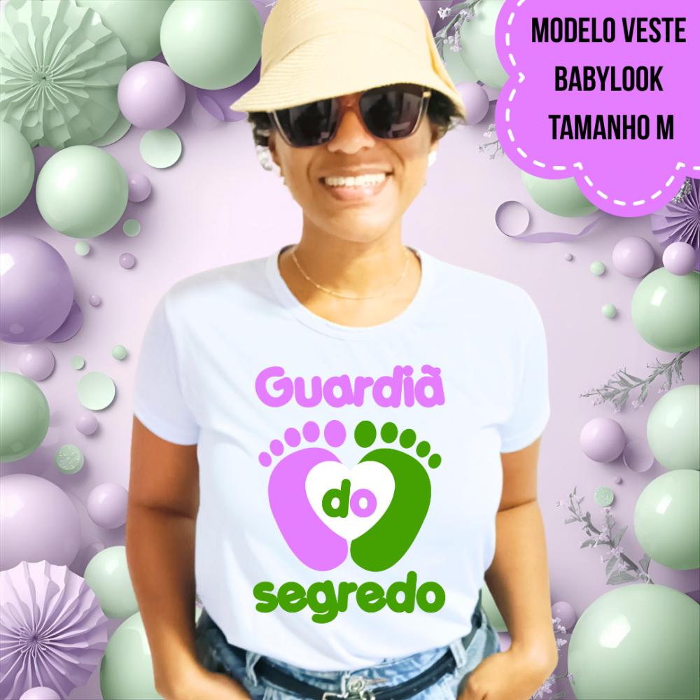 Camiseta Guardiã Do Segredo Pezinhos Chá Revelação