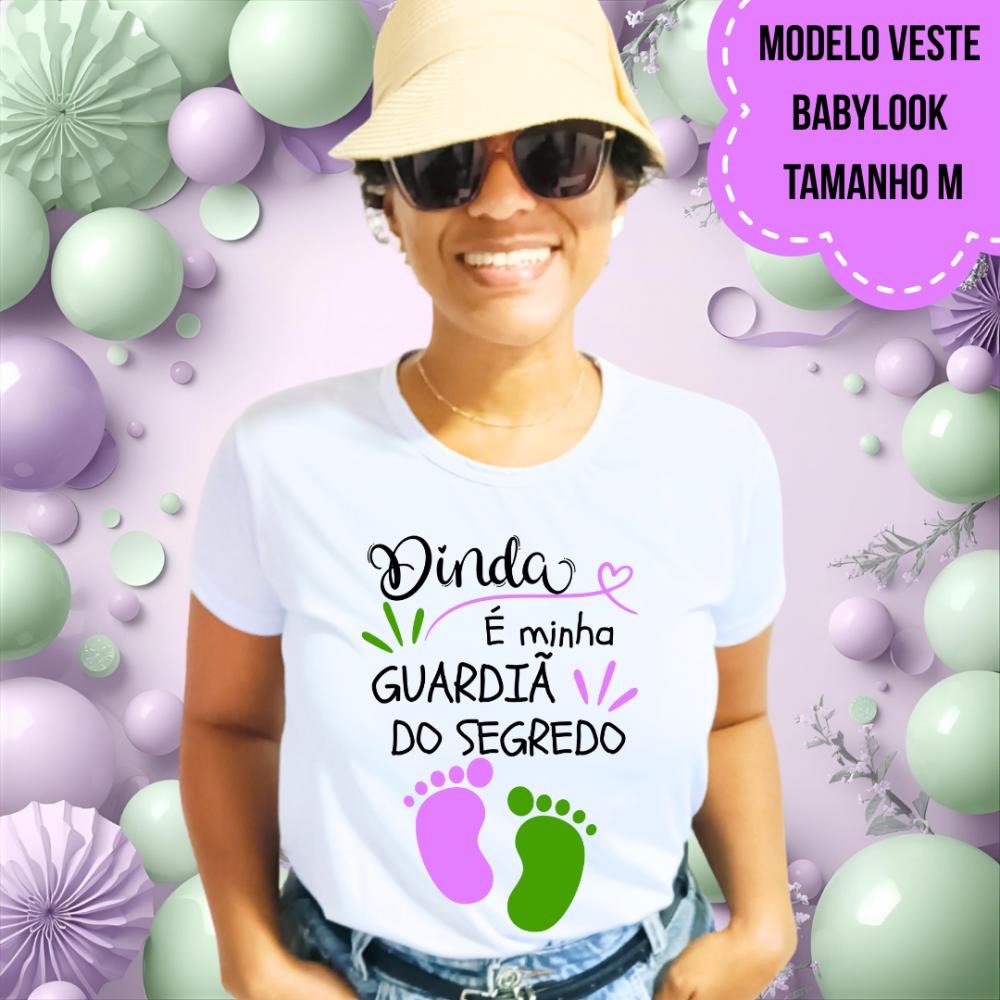 Camiseta Dinda Guardiã Do Segredo Pezinhos Chpa Revelação