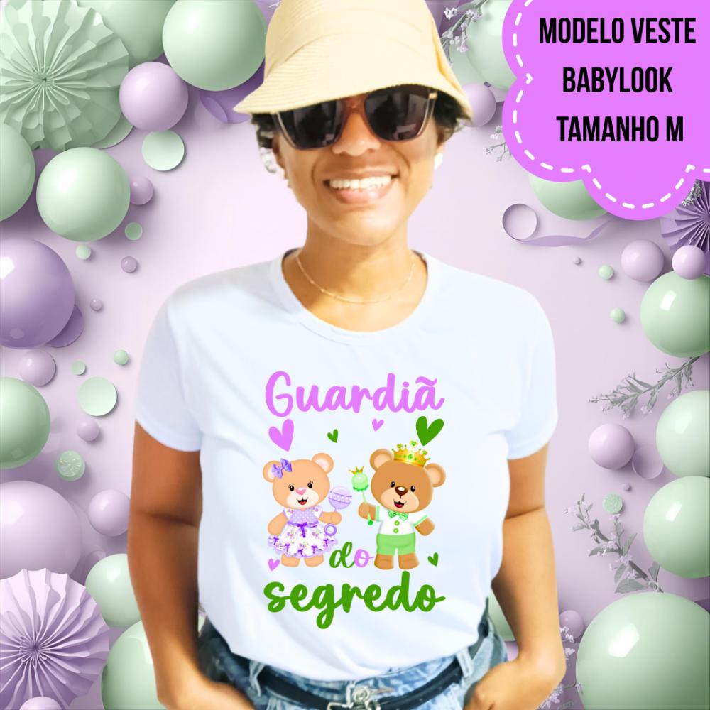 Camiseta Guardiã Do Segredo Ursinhos Chá Revelação