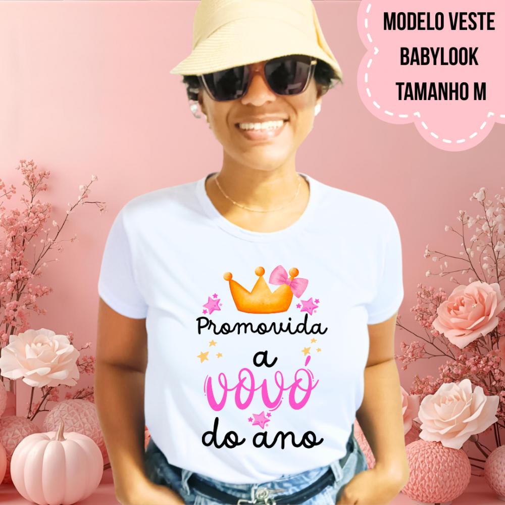 Camiseta Promovida A Vovó Do Ano