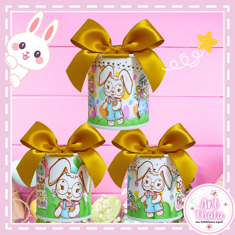 Mini Tubo Lata 7x6 Personalizada Páscoa