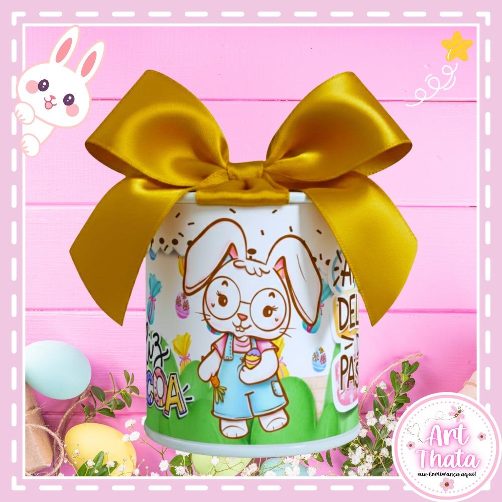 Mini Tubo Lata 7x6 Personalizada Páscoa