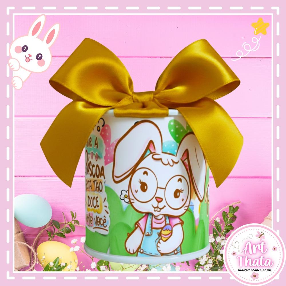 Mini Tubo Lata 7x6 Personalizada Páscoa