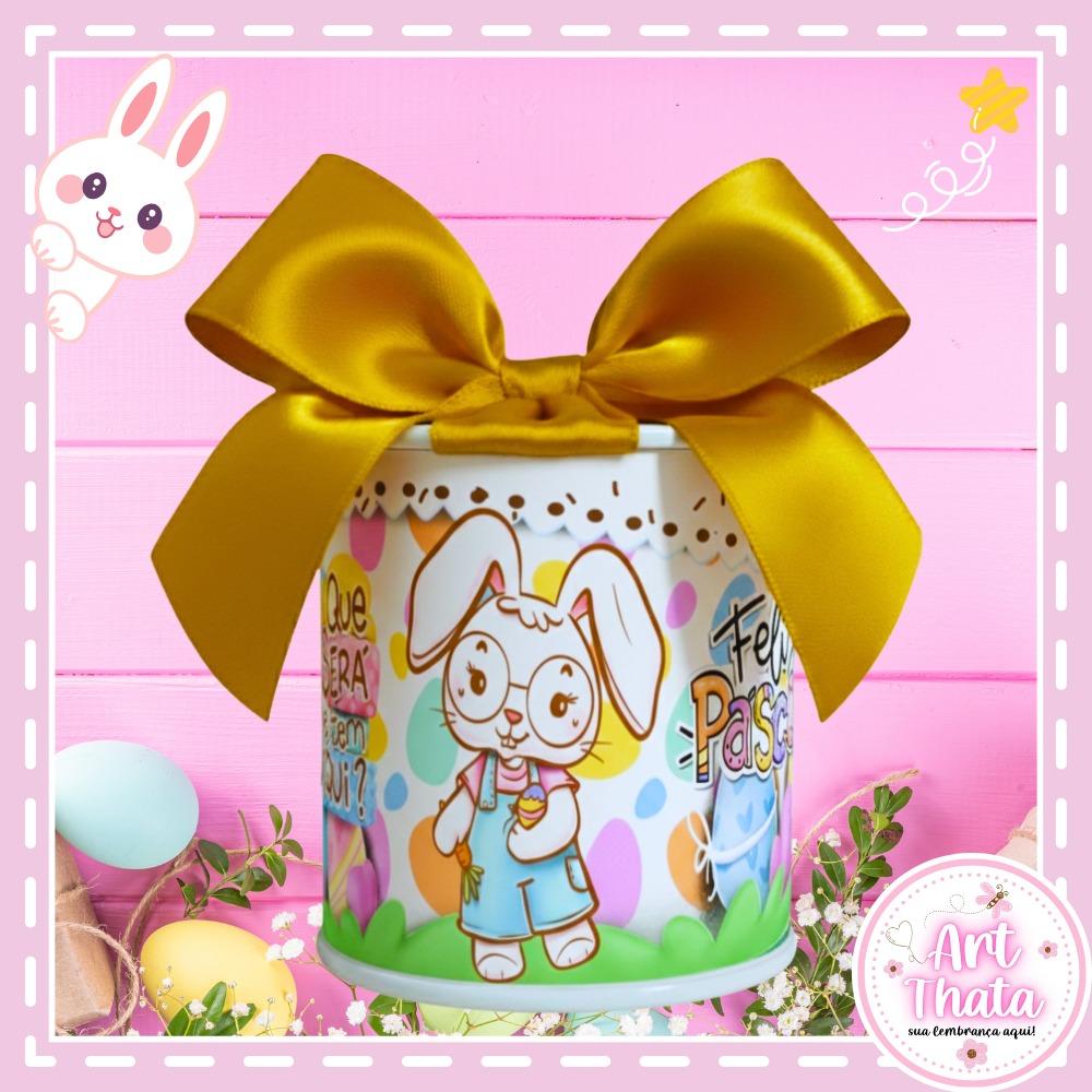 Mini Tubo Lata 7x6 Personalizada Páscoa