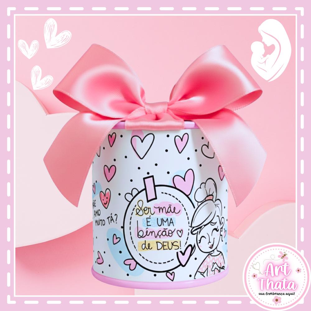 Mini Tubo Lata 7x6 Personalizada Dia Das Mães