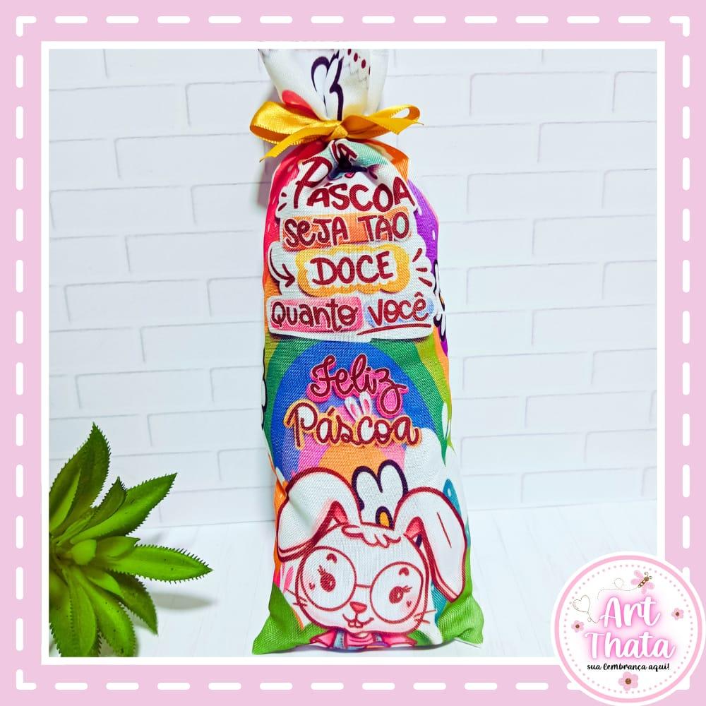 Saquinhos Porta Bis Ou Bombons Personalizado Feliz Páscoa