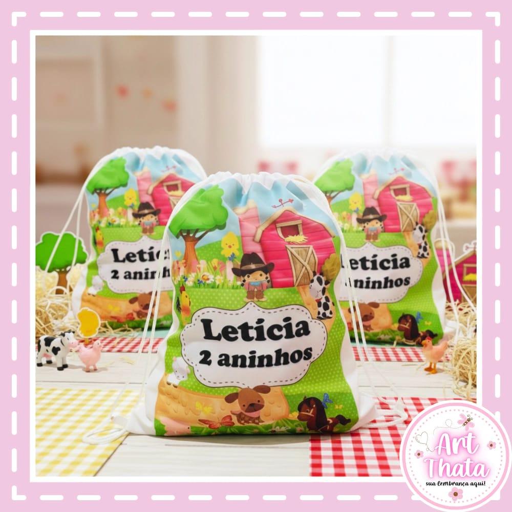 Mochilinha Cadarço 20x30 Personalizada