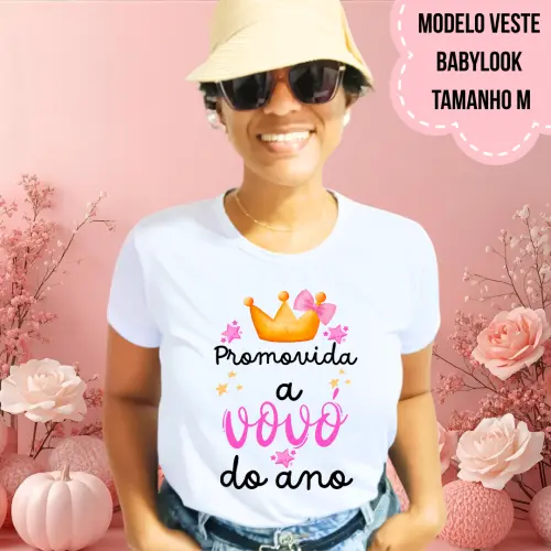Camiseta Promovida A Vovó Do Ano