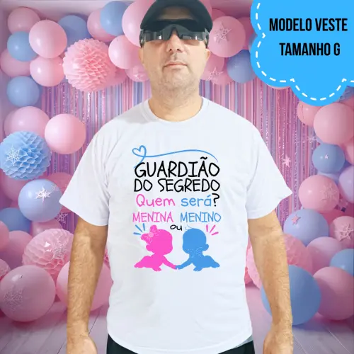 Camiseta Guardião Do Segredo Bebezinhos Rosa E Azul