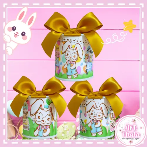 Mini Tubo Lata 7x6 Personalizada Páscoa