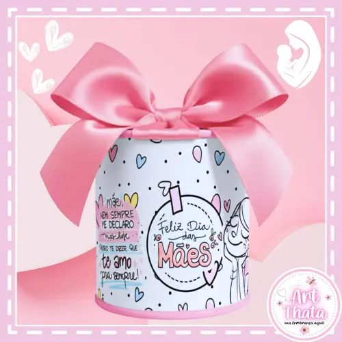 Mini Tubo Lata 7x6 Personalizada Dia Das Mães