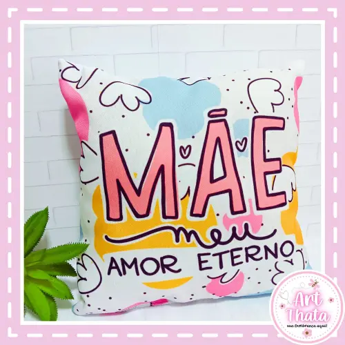 Almofadinha 19x19 Mãe Meu Amor Eterno Dia Das Mães