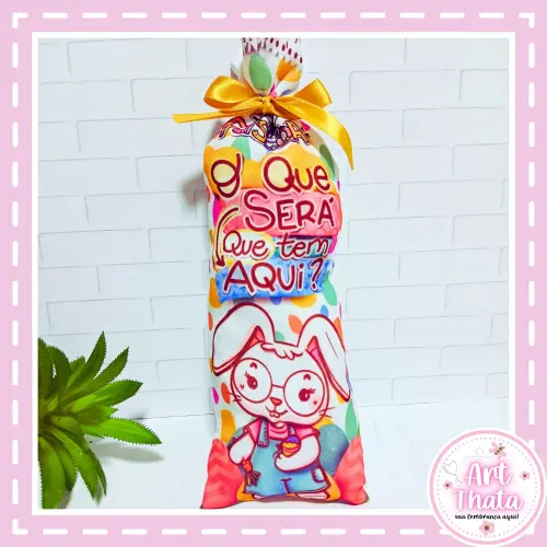 Saquinhos Porta Bis Ou Bombons Personalizado Feliz Páscoa